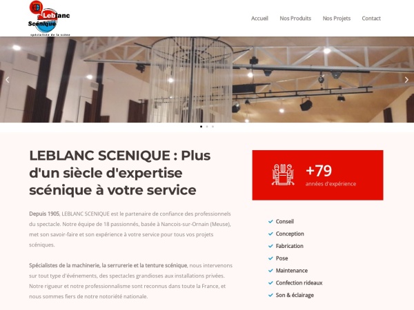 Image du site de Leblanc Scénique